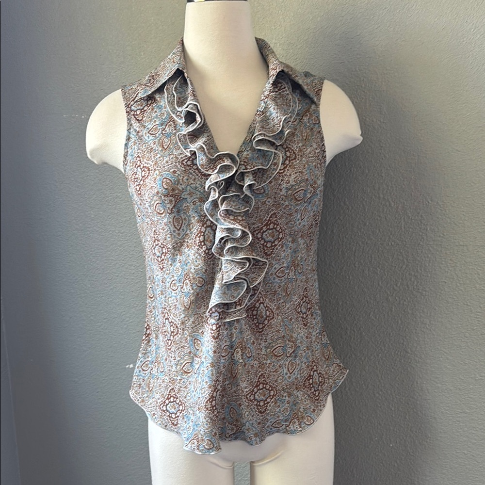 Last chance! Chic Paisley Ruffle Blouse